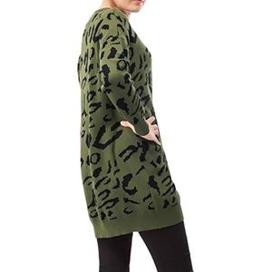 NEW KANCY KOLE CASUAL LEOPARD PRINT KNITTED SWEATER